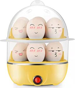 yanphce double structured egg steamer electric egg boiler cooker hard boiled egg cooker (yellow)
