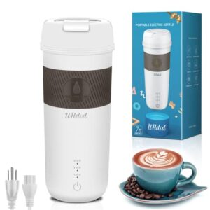 portable travel electric kettle, mini electric tea kettle for boiling water at home office hotel and travel, small electric kettle unique gifts for man woman