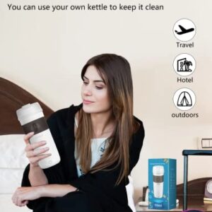 Portable Travel Electric Kettle, Mini Electric Tea Kettle for Boiling Water at Home Office Hotel and Travel, Small Electric Kettle Unique Gifts for Man Woman