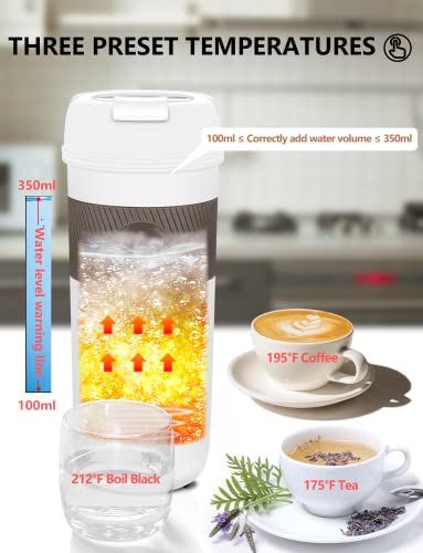 Portable Travel Electric Kettle, Mini Electric Tea Kettle for Boiling Water at Home Office Hotel and Travel, Small Electric Kettle Unique Gifts for Man Woman