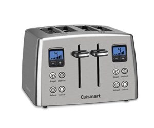 cuisinart cpt-435 countdown 4-slice stainless steel toaster (renewed)