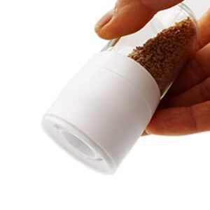 Glass Sesame Seed Grinder, Durable Sesame Mill, (Capacity: About 1oz of Sesame Seeds) Made in Japan (White)