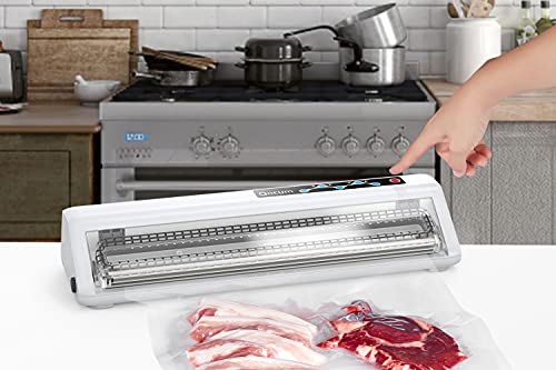 Qocum Vacuum Sealer Machine for Food Savers and Sous-Vide, Automatic Food Sealer with Dry/Moist/Normal/Gentle Mode, Clear Cover Design, food saver Vacuum Sealer Compatible with All Vacuum Sealer Bags