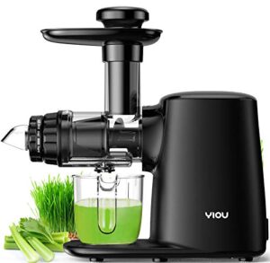 yiou juicer machines, cold press slow masticating juicer easy to clean with 3 modes vegetable and fruit juicer extractor bpa-free high hardness tritan material slow juicer, black (sj-black)