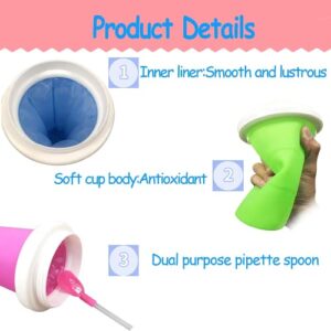 cdbz Slushie Maker Cup Slushy Maker Squeeze Cup Slushy Ice Cream Maker Quick Frozen Smoothies Cup Cooling Cup (pink+blue)