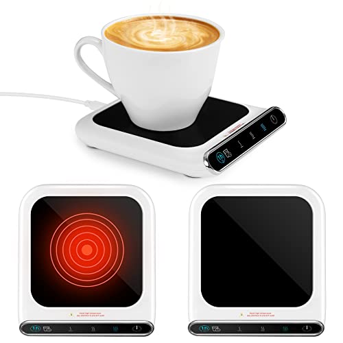 Coffee Cup Warmer for Desk Set of 2 Coffee Heater with Auto Shut Off Electric Coffee Plate Charged Coffee Hot Pads Warmer Plate Beverage Warmer for Coffee Milk Tea Water Christmas Birthday Favor