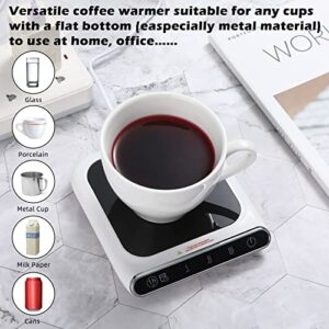 Coffee Cup Warmer for Desk Set of 2 Coffee Heater with Auto Shut Off Electric Coffee Plate Charged Coffee Hot Pads Warmer Plate Beverage Warmer for Coffee Milk Tea Water Christmas Birthday Favor