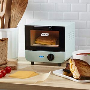 Dash DMTO100GBAQ04 Mini Toaster Oven Cooker for Bread, Bagels, Aqua & DRCM200GBAQ04 Mini Rice Cooker Steamer with Removable Nonstick Pot, Keep Warm Function & Recipe Guide, Aqua