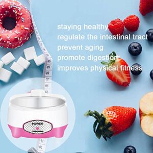 Swity Home Greek Yogurt Maker, 0.8 Quart Constant Temperature Automatic Yogurt Machine with Stainless Steel Inner Pot, Easy to Use for Beginner (Pink)