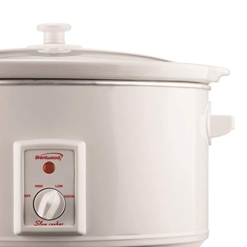 Brentwood Slow Cooker, 8 Quart, White