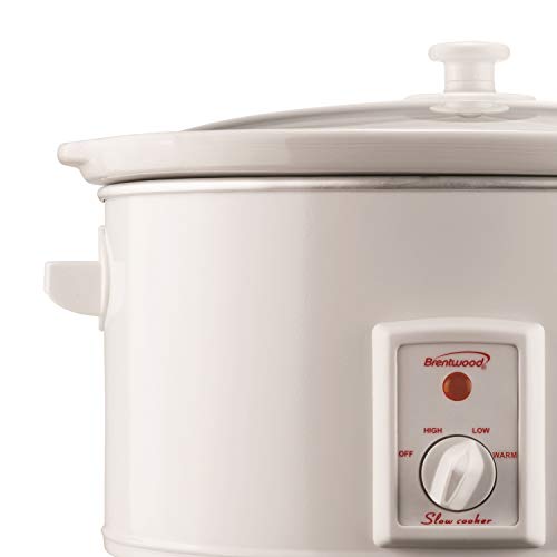 Brentwood Slow Cooker, 8 Quart, White