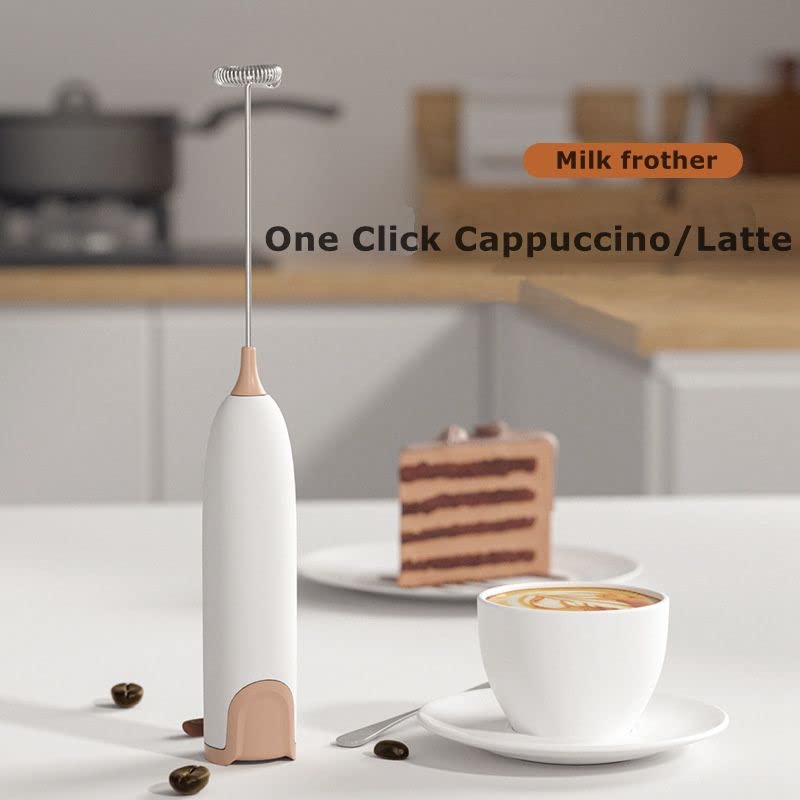 EPAZISOH Milk Frother Handheld Battery Operated Electric Foam Maker Milk Foamer Mini Mixer and Coffee Blender Frother for Frappe, Latte, Matcha, No Stand