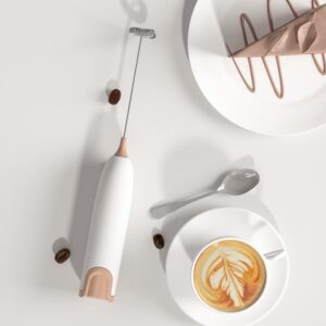 EPAZISOH Milk Frother Handheld Battery Operated Electric Foam Maker Milk Foamer Mini Mixer and Coffee Blender Frother for Frappe, Latte, Matcha, No Stand