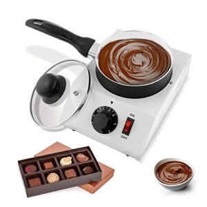 POWLAB Electric Chocolate Warmer Melting Pot Ceramic Removable Pot Candy Melting Machine Chocolate Melter Pot for Dipping 1L Capacity & Temperature Setting for Melting Candy, Butter, Cheese, Caramel