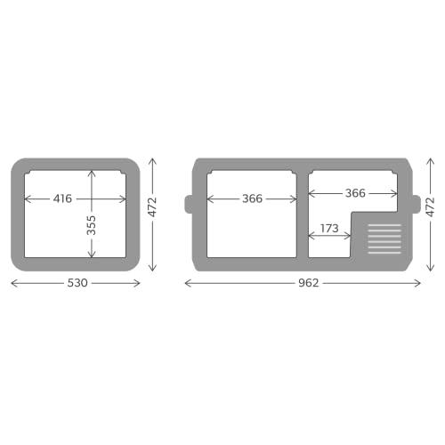 DOMETIC CFX3 95DZ, 95 Liter Dual Zone Portable Refrigerator and Freezer, Powered by AC/DC or Solar