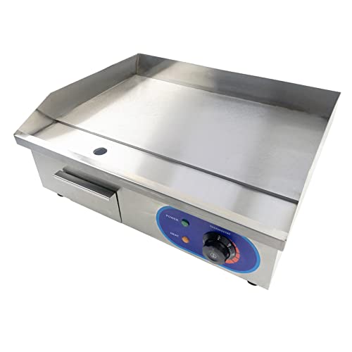 TAIMIKO Commercial Electric Griddle Flat Top Grill HotPlate Kitchen Grill CounterTop Stainless Steel Thermostatic Control 22" (Power Consumption -1500W,Rated Power -3000W)