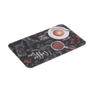 ikape coffee maker mat, dish drying coffee mats for kitchen counter for coffee bar accessories protects kitchen countertops from spills, stains & scratches – can be machine washable (15.8” x 23.6”)
