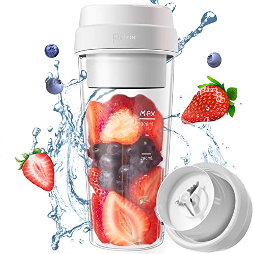 17PinHut Portable Blender, Personal Blender, With USB Magnetic contact charging, 14 oz Smoothie Blender, Made with high borosilicate glass Material Portable Juicer, Anti-silp Rubber Base, One-handed Drinking Mini Blender for Shakes and Smoothies