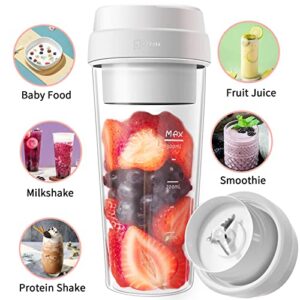 17PinHut Portable Blender, Personal Blender, With USB Magnetic contact charging, 14 oz Smoothie Blender, Made with high borosilicate glass Material Portable Juicer, Anti-silp Rubber Base, One-handed Drinking Mini Blender for Shakes and Smoothies