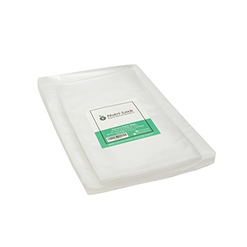 Nutri-Lock Vacuum Sealer Bags. 100x Quart (8x12) and Pint (6x10) Vac Seal Bags (50 of Each). Commercial Grade Food Saver Bags. Works with FoodSaver. Perfect for Sous Vide.