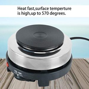 DasMarine 110V Small Electric Stove 500W Portable Countertop 5.5" Hot Plate Multifunctional Home Coffee Tea Water Heater