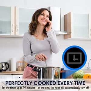 Induction Cooktop 36 Inch, Electric Cooktop 5 Burners, Drop-in Induction Cooker Ceramic Glass Induction Burner With Timer, Child Lock, 9 Heating Level and Sensor Touch Control, ETL & FCC Certified