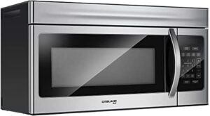 30 inch over-the-range microwave oven, gasland chef over the stove microwave oven with 1.6 cu. ft. capacity, 1000 watts, 120v, 13″ glass turntable, 300 cfm in stainless steel, 13″ glass turntable