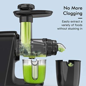 Juicer Machines, NXONE Slow Masticating Juicer, Cold Press Juicer Extractor with Queit Motor/Not Break, Not Jammed, Slow Juicer Easy to Clean, 3-Speed Modes for High Nutrient Vegetables & Fruits
