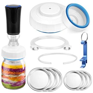 mason jar electric vacuum sealer, portable food vacuum sealer kit, attachment hose compatible vacuum sealer jars, for regular mouth and wide mouth mason jars with electric vacuum pump and lid opener