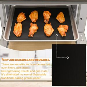 WMKGG 6 Pack Air Fryer Oven Liners Set, 9 x 11 Inch Reusable Non-Stick Toaster Oven Mats Compatible with Cuisinart, Breville, Ninja Foodi, Kalorik, Emeril Lagasse