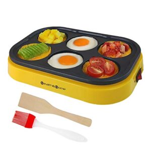 health and home electric mini pancake pan non-stick egg frying pan mini crepe maker snacks or desserts egg cooker