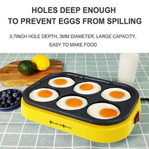 Health and Home Electric Mini Pancake Pan Non-stick Egg Frying Pan Mini Crepe Maker Snacks or Desserts egg cooker