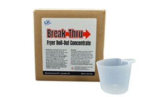 dpi break-thru fryer boil out powder concentrate, deep fryer cleaner, removes grease and carbon deposits in deep fryers, 26 cleaning cycles per box,