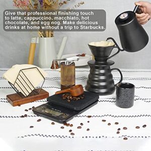 SOTECH Pour Over Coffee Maker Set Coffee Kettle Scale Ceramic Server Ceramic Dripping Cup Bean Grinder Filter Paper Ceramic Cup ALL in 1 Portable Metal Box for Traveling