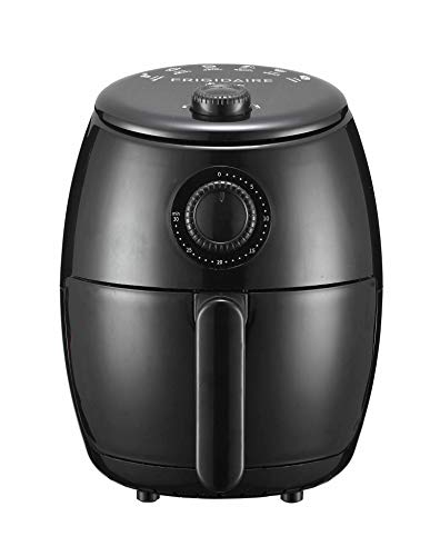 FRIGIDAIRE EAF180-BLACK, 1.8 Qt Air Fryer-Oil-Free Healthy Cooking-Digital Controls-Removable, Dishwasher-Safe Pan and Tray, 1.8qt, Black