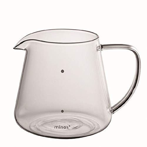 Minos Borosilicate Glass Coffee Server, 300 ml, Pour Over Coffee Carafe, Clear