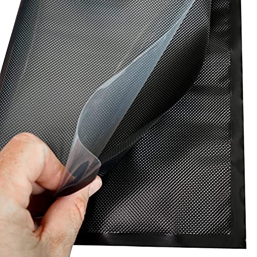 SEZONS - Diamond Bags - Black/Clear - Vacuum Sealing bags 5mil - 50 bags (11x18, Black/Clear)