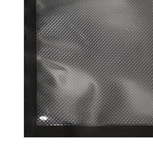 SEZONS - Diamond Bags - Black/Clear - Vacuum Sealing bags 5mil - 50 bags (11x18, Black/Clear)