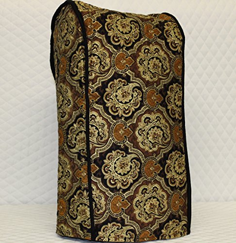 Ninja blender cover - Quilted double faced cotton, Black Paisley