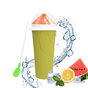 slushy cup,slushie maker cup, tik tok quick frozen magic cup,diy homemade squeeze ice cup(green)