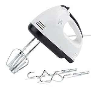 7 speed electric hand mixer electric, whisk kitchen food baking, 4 chrome-plated steel accessories for easy whipping easy whipping cream cake cookies
