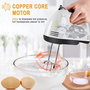 7 Speed Electric Hand Mixer Electric, whisk kitchen food baking, 4 Chrome-plated Steel Accessories for Easy Whipping Easy Whipping Cream Cake Cookies