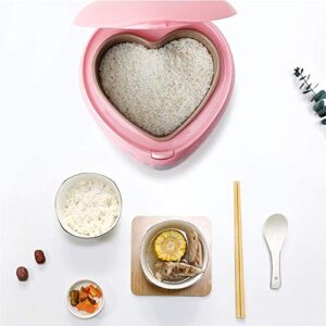 Peach Heart-Shaped Rice Cooker, Smart 300W Rice Cooker, 1.8L, 1-3 People, Non-Stick Pan, Constant Temperature Insulation,Pink