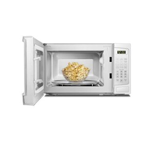 Danby DBMW1120BWW 1.1 Cu.Ft. Countertop Microwave In White - 1000 Watts, Family Size Microwave With Push Button Door