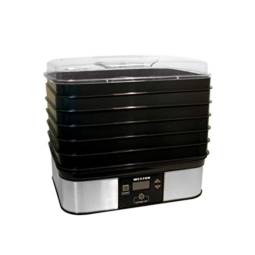 Weston 75-0401-W 6 Tray Digital Dehydrator, Silver