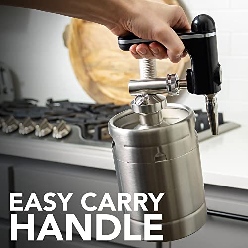 VINCI Nitro Cold Brew Maker Stainless Steel Home Brew Nitrogen Infusion Coffee Keg System Easy One Handed Dispensing System Includes Drip Mat