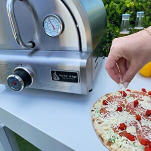 Mont Alpi MAPZ-SS Countertop Table Top Stainless Steel Portable Outdoor Kitchen Gas Pizza Making Oven - Pizza Stone Included