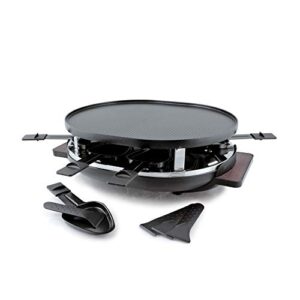 swissmar matterhorn 8 person raclette (black base with aluminum top)