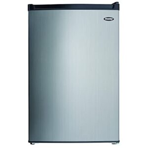 danby 4.5 cu. ft. compact refrigerator with true freezer (dcr045b1bsldb-3), steel