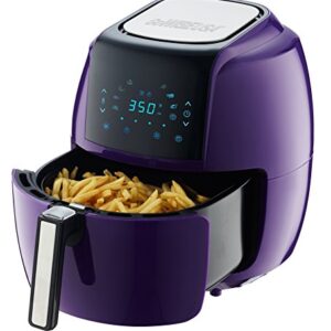 GoWISE USA 5.8-Quarts 8-in-1 Air Fryer XL with 1-Pack Parchment Paper (Plum)